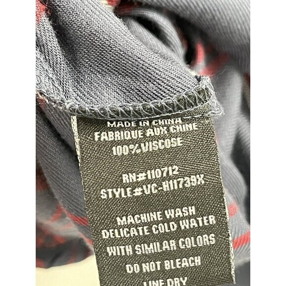 Vigoss Blue Plaid Popover Doreen V Neck Top Sz 2X NWT Long Sleeve Collared - Picture 6 of 7